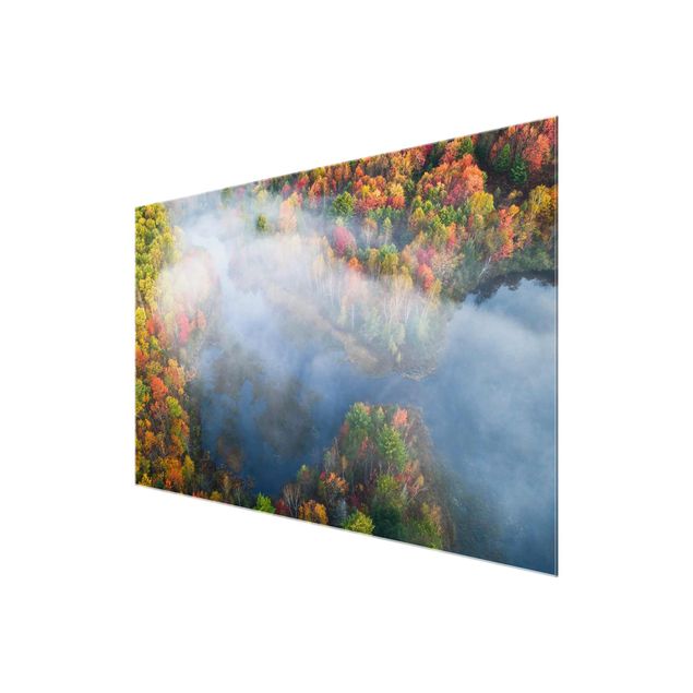 Glasschilderijen Aerial View - Autumn Symphony