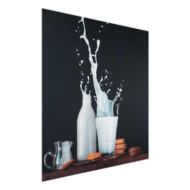 Glasschilderijen Milk Composition