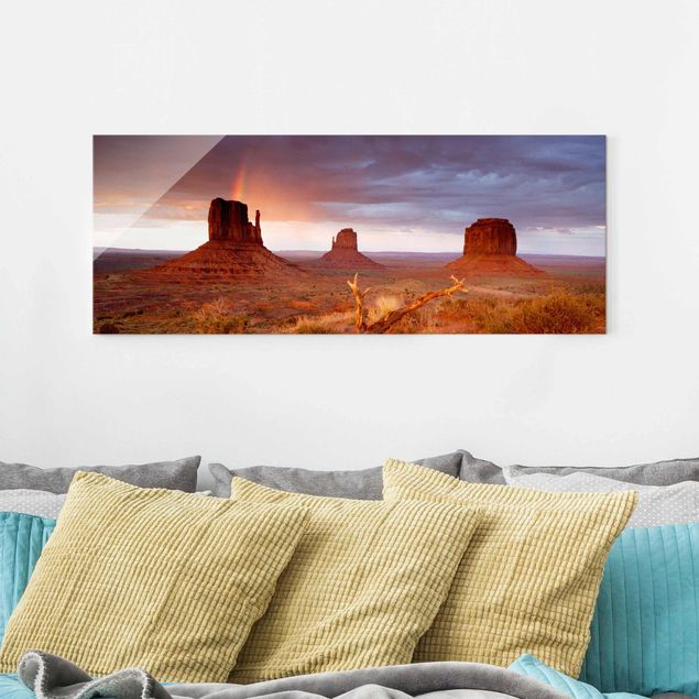 Glas Magnetboard Monument Valley At Sunset