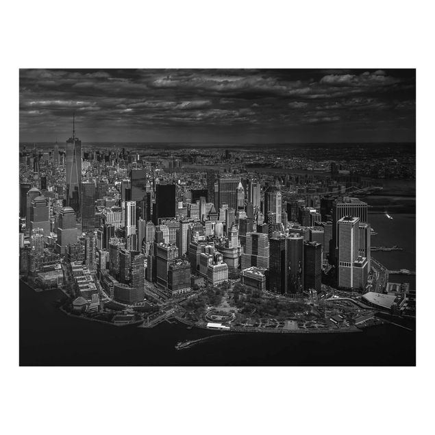 Glasschilderijen New York - Manhattan From The Air