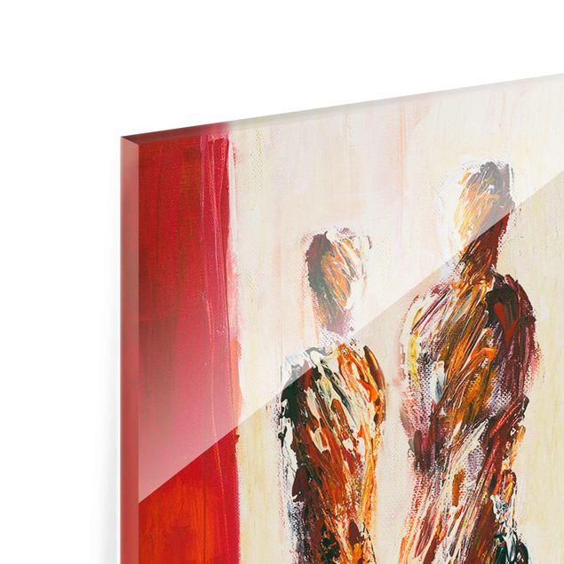Glasschilderijen Petra Schüßler - Couple In Red