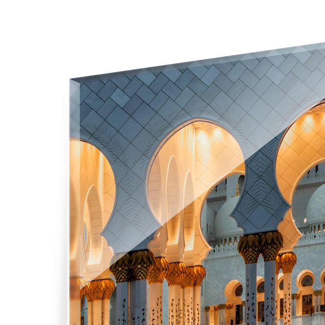 Glasschilderijen Reflections In The Mosque
