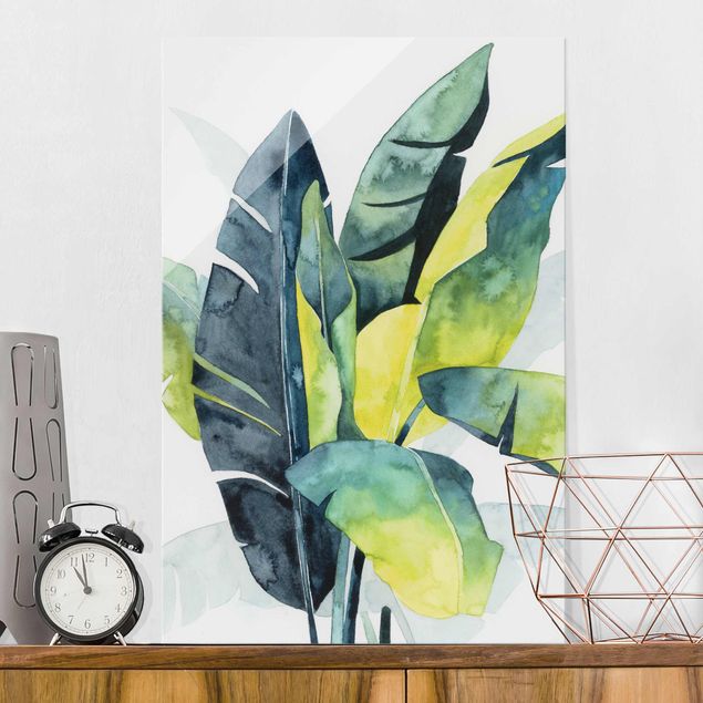 Glasschilderijen Tropical Foliage - Banana