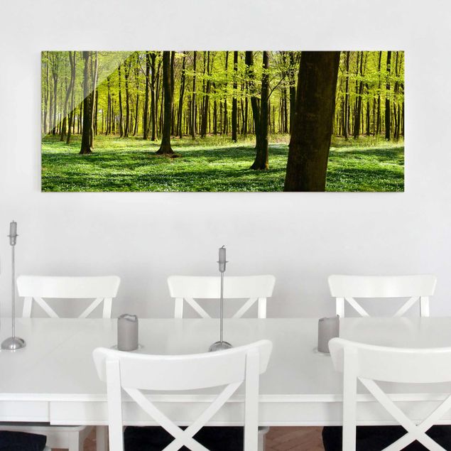 Glas Magnettafel Forest Meadow
