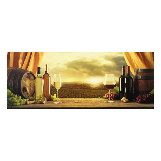 Glasschilderijen Wine With A View