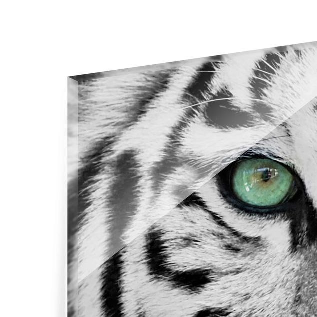 Glasschilderijen White Tiger