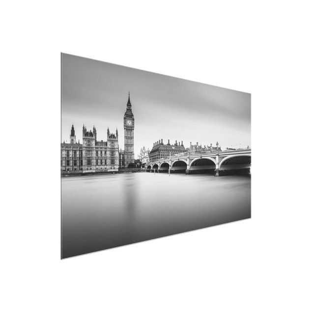 Glasschilderijen Westminster Bridge And Big Ben