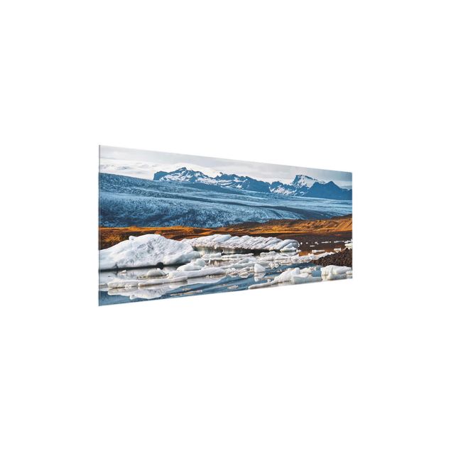 Glasschilderijen Glacier Lagoon