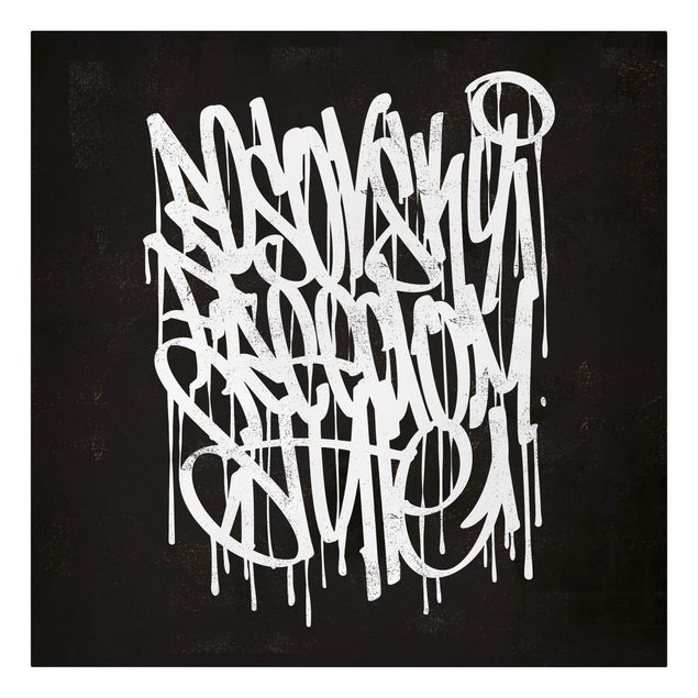 Leinwandbild - Graffiti Art Freedom Style - Quadrat - 1:1