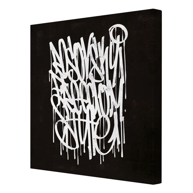 Leinwandbild - Graffiti Art Freedom Style - Quadrat - 1:1