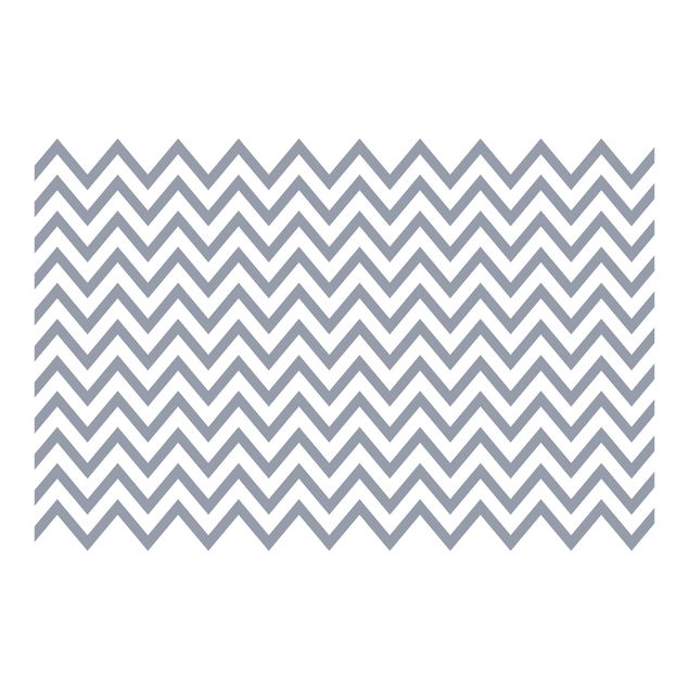 Patroonbehang Grey White Zigzag