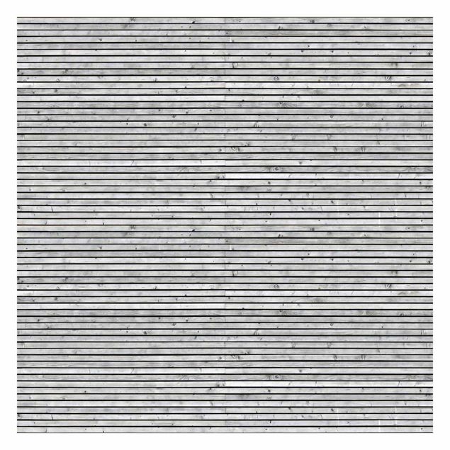 Fotobehang Wooden Wall With Narrow Strips Black And White