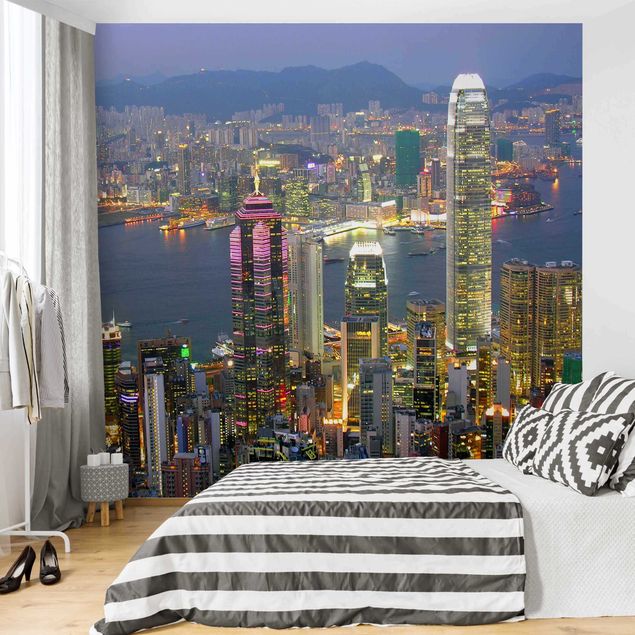 Fotobehang Hong Kong Skyline
