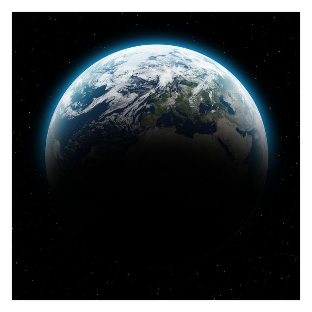 Fotobehang Illuminated Planet Earth