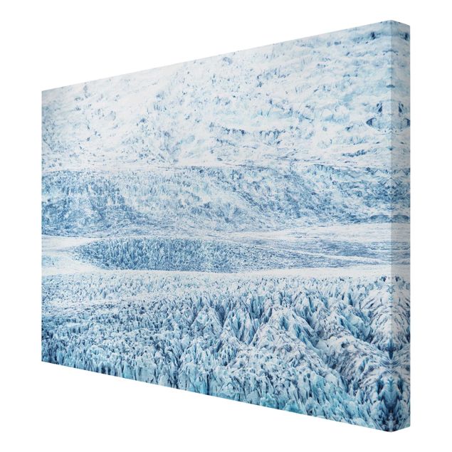 Canvas schilderijen Icelandic Glacier Pattern