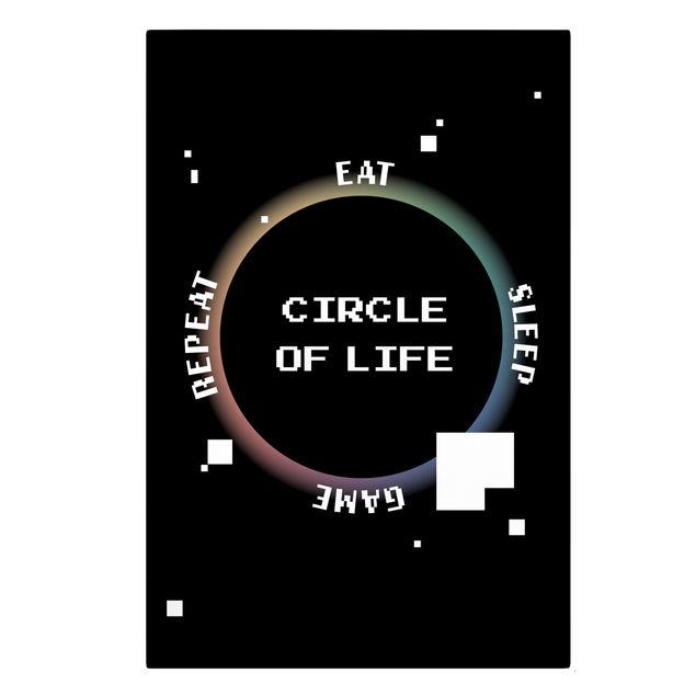 Leinwandbild - Klassik Videospiel Circle of Life - Hochformat - 2:3
