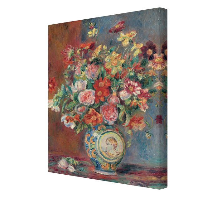 Canvas schilderijen Auguste Renoir - Flower vase