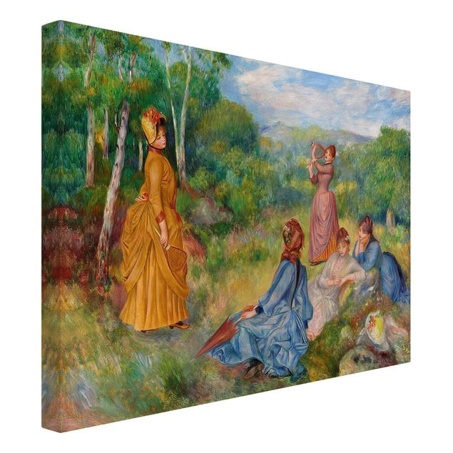 Canvas schilderijen Auguste Renoir - Young Ladies Playing Badminton