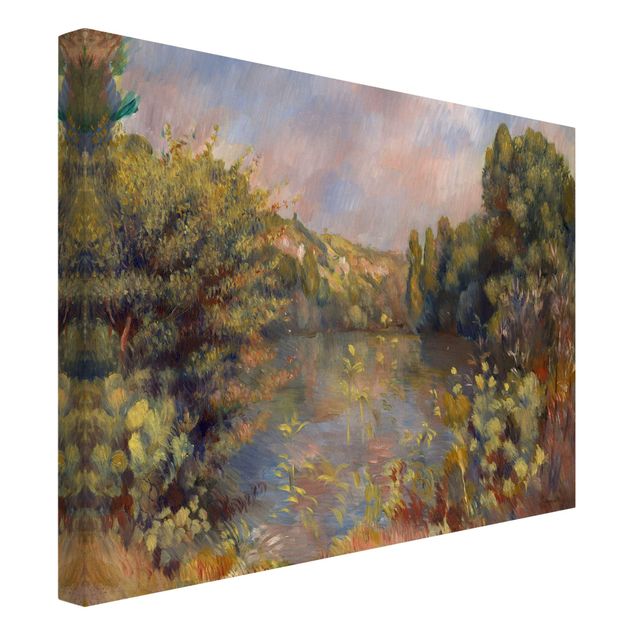Canvas schilderijen Auguste Renoir - Lakeside Landscape