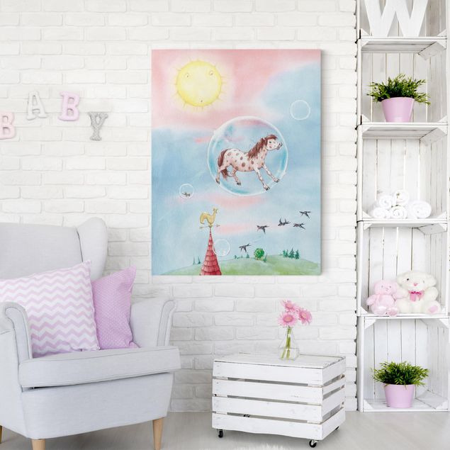 Canvas schilderijen Bubble Pony