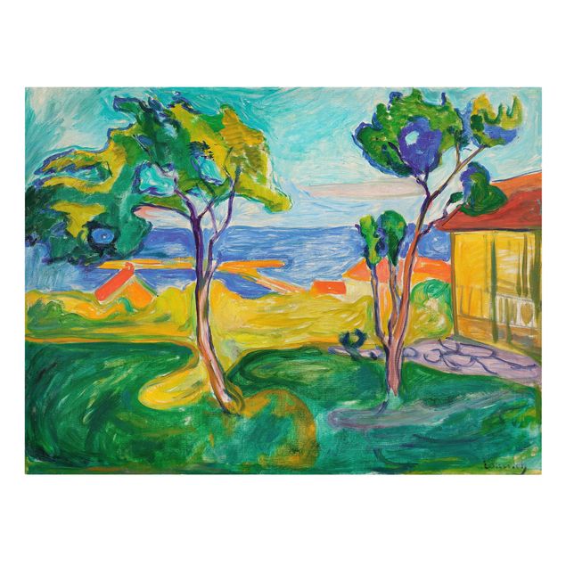 Canvas schilderijen Edvard Munch - The Garden In Åsgårdstrand