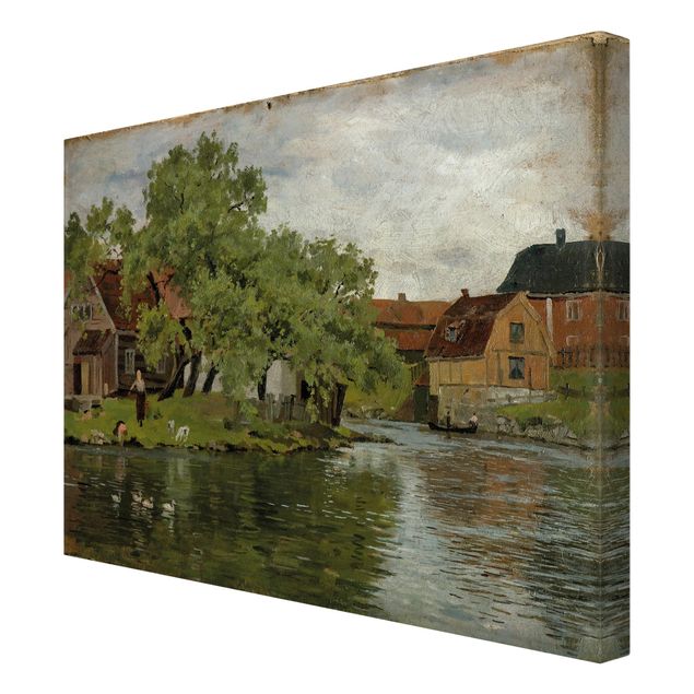 Canvas schilderijen Edvard Munch - Scene On River Akerselven