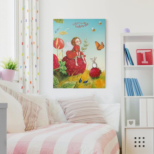 Canvas schilderijen Little Strawberry Strawberry Fairy - Enchanting