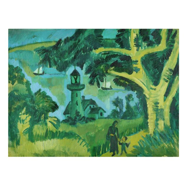 Canvas schilderijen Ernst Ludwig Kirchner - Lighthouse On Fehmarn