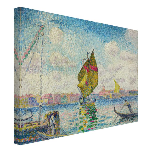Canvas schilderijen Henri Edmond Cross - Sailboats On Giudecca Or Venice, Marine