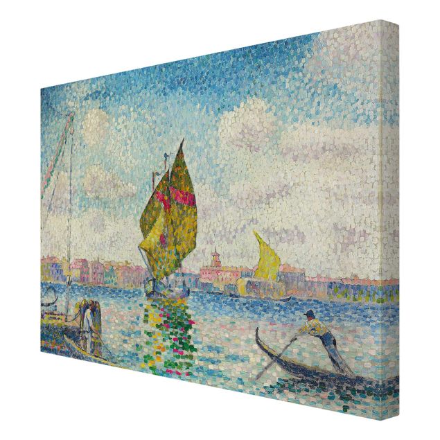 Canvas schilderijen Henri Edmond Cross - Sailboats On Giudecca Or Venice, Marine