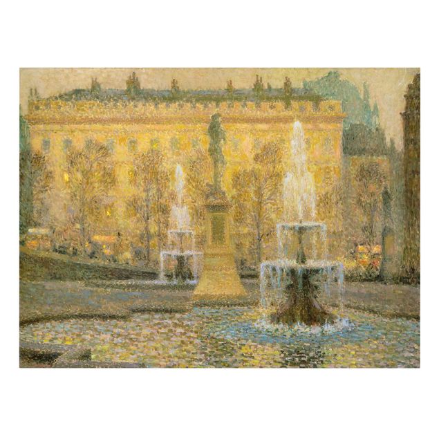 Canvas schilderijen Henri Le Sidaner - Trafalgar Square, London