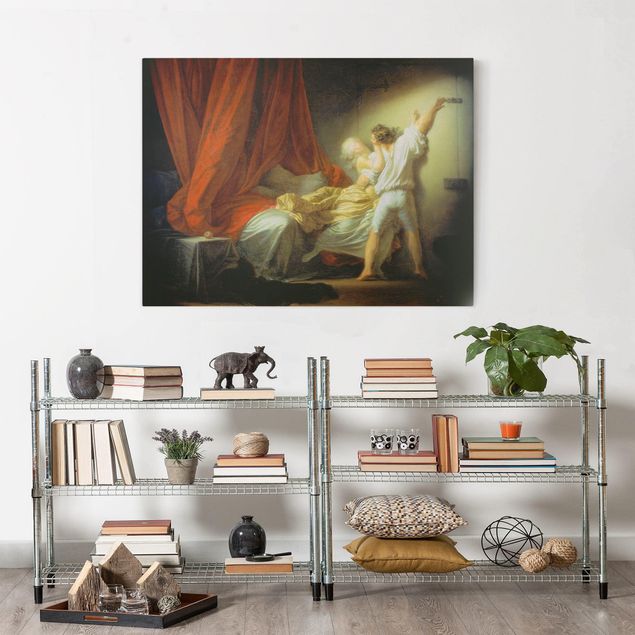 Canvas schilderijen Jean Honoré Fragonard - The Bolt