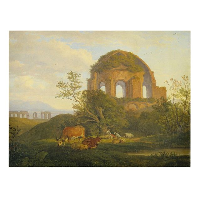 Canvas schilderijen Ludwig Richter - The Temple Of Minerva