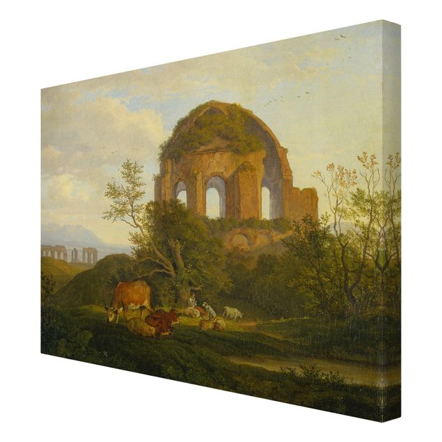 Canvas schilderijen Ludwig Richter - The Temple Of Minerva