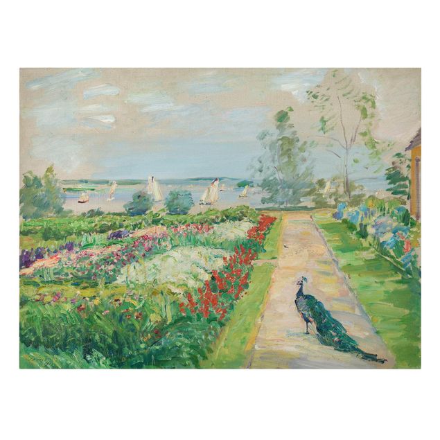 Canvas schilderijen Max Slevogt - Flower Garden In New-Cladow