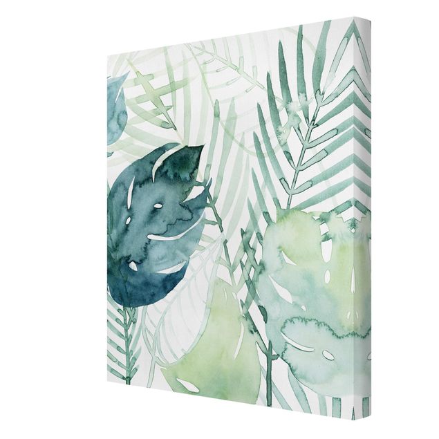 Canvas schilderijen Palm Fronds In Watercolour I