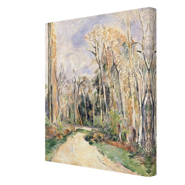 Canvas schilderijen Paul Cézanne - Path at the Entrance to the Forest