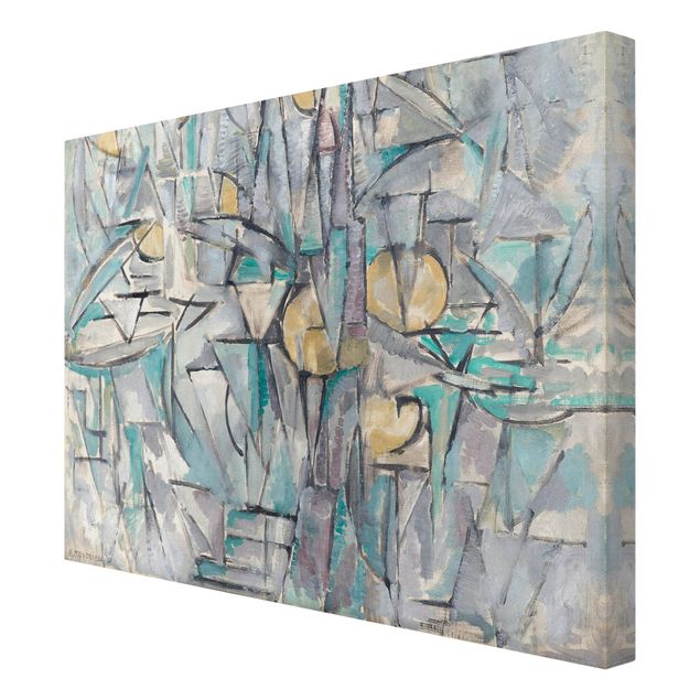 Canvas schilderijen Piet Mondrian - Composition X