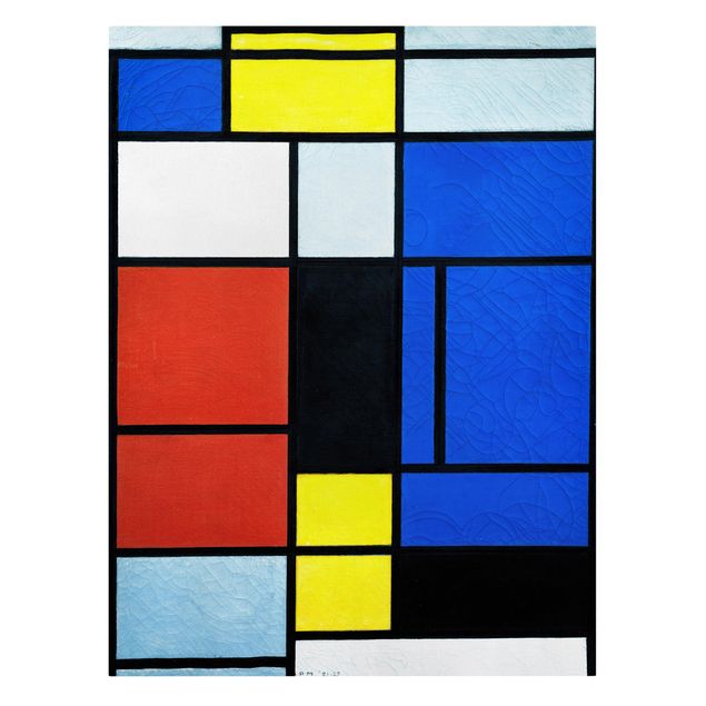 Canvas schilderijen Piet Mondrian - Tableau No. 1