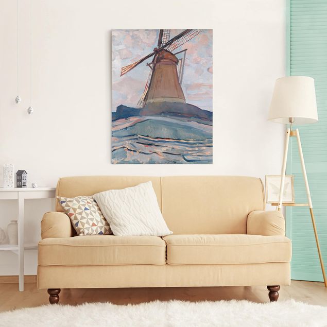 Canvas schilderijen Piet Mondrian - Windmill