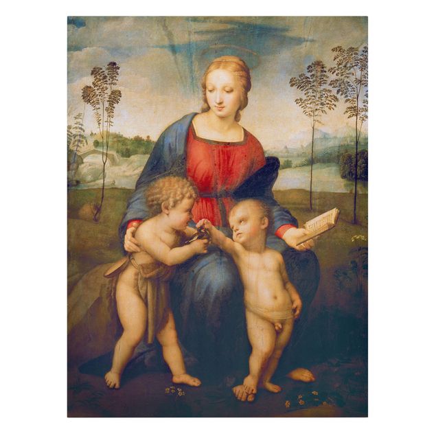 Canvas schilderijen Raffael - Madonna of the Goldfinch
