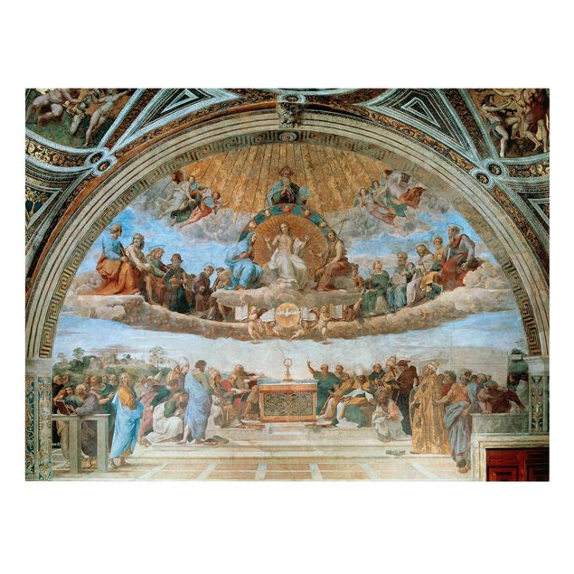 Canvas schilderijen Raffael - Disputation Of The Holy Sacrament