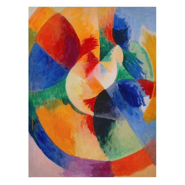 Canvas schilderijen Robert Delaunay - Circular Shapes, Sun