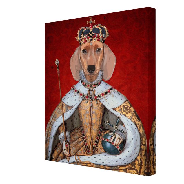 Canvas schilderijen Animal Portrait - Dachshund Queen