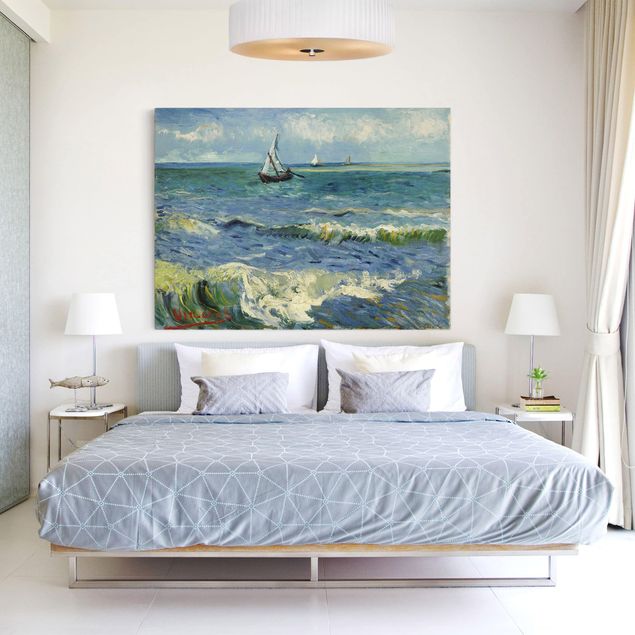 Canvas schilderijen Vincent Van Gogh - Seascape Near Les Saintes-Maries-De-La-Mer