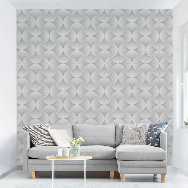 Patroonbehang Line Pattern Grey