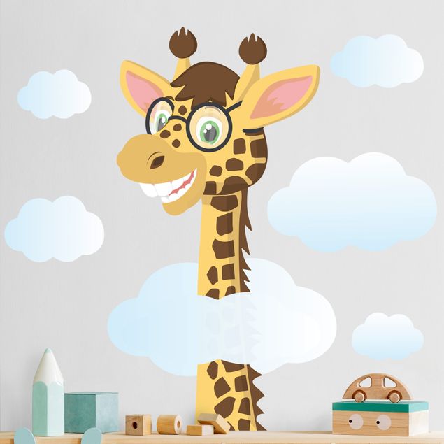 Muurstickers giraf Funny giraffe