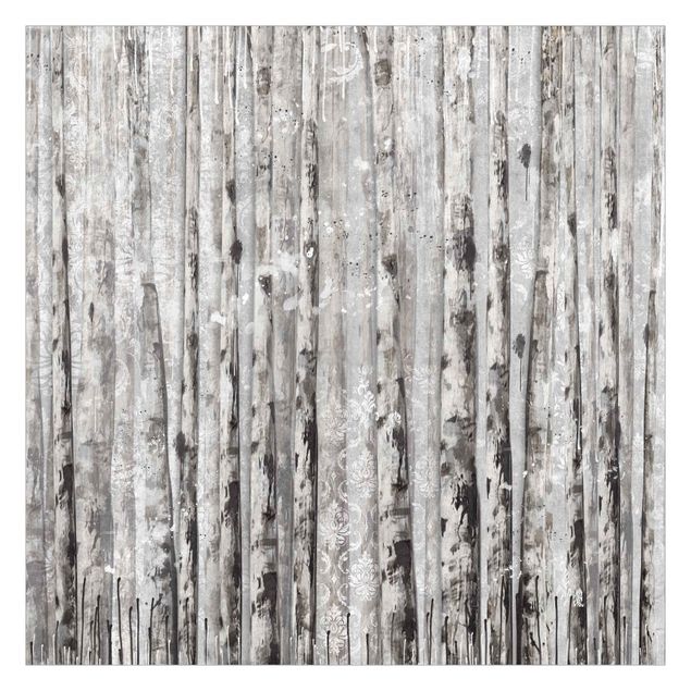Fotobehang - Picturesque Birch Forest