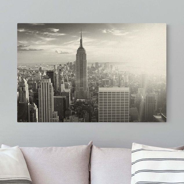 Natuurlijk canvas schilderijen Manhattan Skyline