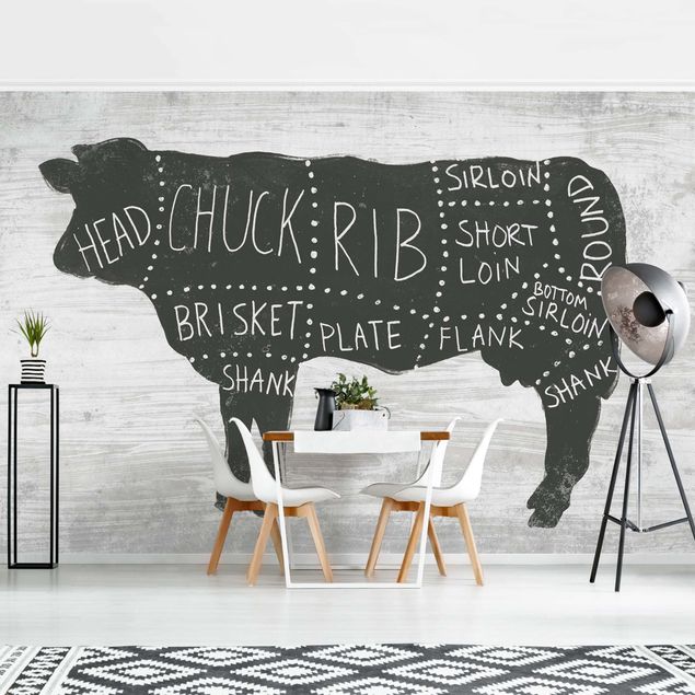 Fotobehang Butcher Board - Beef
